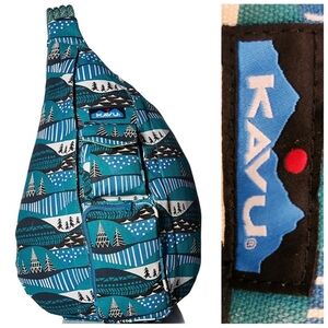 KAVU Original Rope Bag Sling Pack Crossbody Adjustable Strap Winterscape